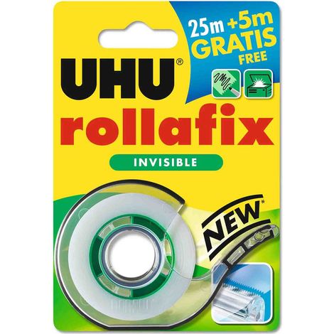 Transparenter Klebeband 19 mm x 30 m (25 + 5 m gratis) - Uhu