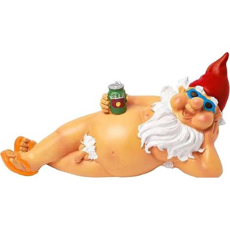 Figurine Lutin Malicieux Décor Jardin - Statue Résine Nain Espiègle pour Extérieur (1/5)