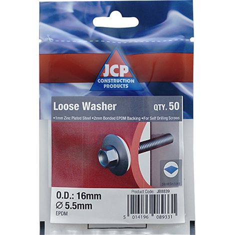 Jcp Fixings Metalfix Loose Washers Bzp - 19mm - Box of 250