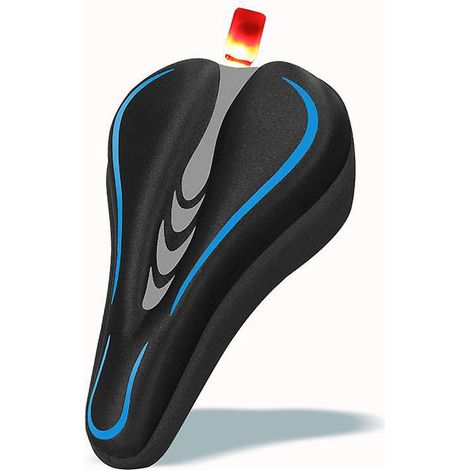 (env. 28 X 18 X 4 Cm) Housse De Selle De Vlo Avec Feu Arrire, Housse De Selle De Vlo En Gel, Housse De Selle De Vlo De Montagne Super Douce, Houss (1/5)