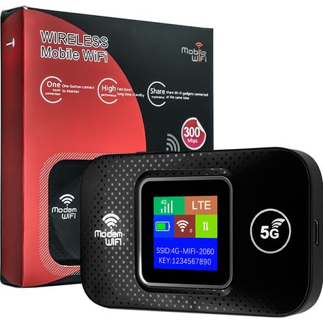 MF9SE - Portable 4G Wi-Fi Router with Typ-C Interface, Color Screen, 3000Mbps, and Pluggable SIM Card (1/4)