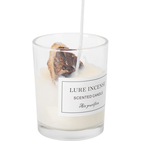 Bougie en pot de verre portable avec décoration, bougie parfumée d'aromathérapie en conserve, décoration intérieure (1/5)