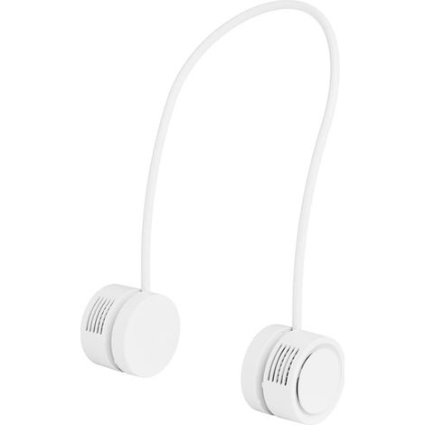 Ventilateur portable blanc rechargeable, mini ventilateur léger 3 vitesses, rafraîchisseur intérieur extérieur voyage été (1/5)