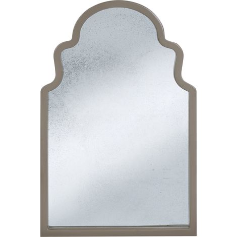 Espejo de pared de estilo moderno con marco de madera de paulownia efecto antiguo decorativo gris pardo Tillac (1/5)