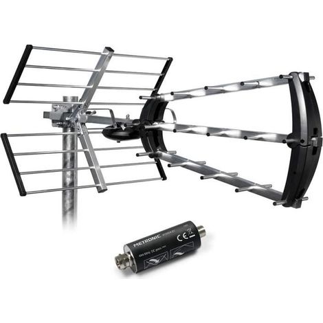 METRONIC 415054 Antenne d'extérieur trinappe 26 DB + Filtre 694 MHz 857