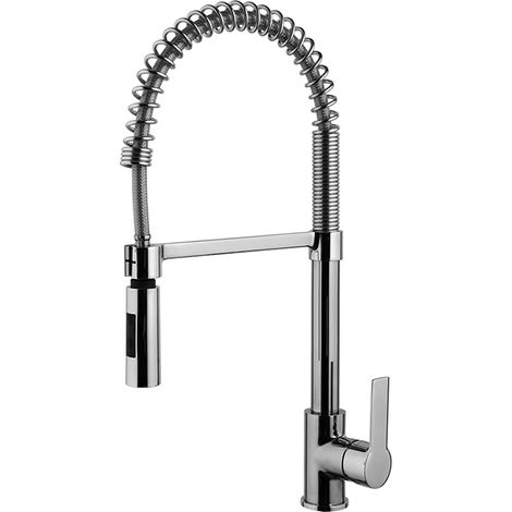 Fima Mast Miscelatore Cucina Monoforo con Molla e Doccetta Cromo  F31471-1CR (1/2)