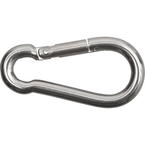SWG 680 304 010 80 Mousqueton de pompier Acier inox A2 (L x l) 100 mm x 10 mm (1/2)