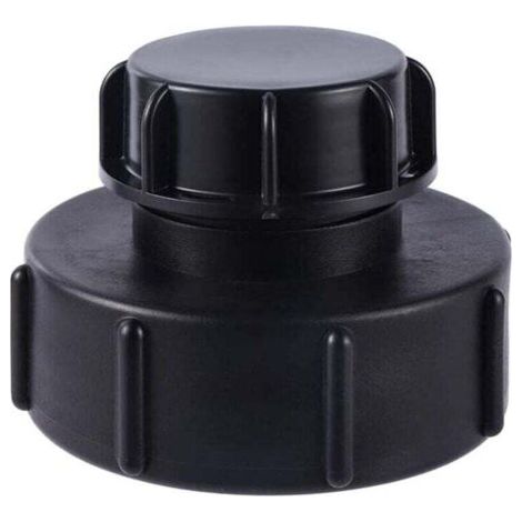 IBC Adaptateur S100x8 à Réduction S60x6 Filetage Grossier avec Bouchon Cuve Adaptateur de Réservoir IBC Adaptateur