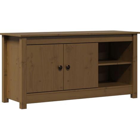 Maison Exclusive - TV-Schrank Honigbraun 103x36,5x52 cm Massivhol