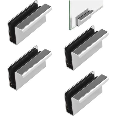 Lot de 4 poignées de porte en verre, poignées dissimulées pour tiroir, placard, meubles (1/5)