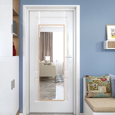 Metal Frame Over the Door Full Length Mirror Gold Large Mirror (1/5)