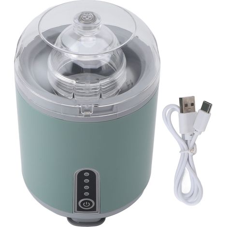 Appareil à œufs dorés électrique rechargeable 1200 mAh, mélangeur automatique de jaunes et blancs d'œufs avec couvercle transparent en polycarbonate et base antidérapante pour un petit-déjeuner vert (1/5)