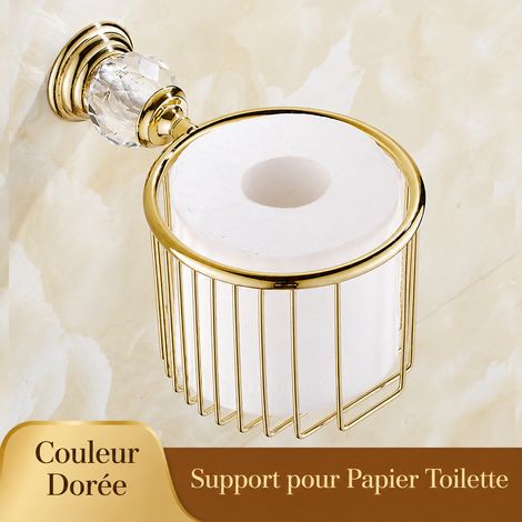 Corbeille à papier cristal doré pour salle de bain et WC en acier inoxydable 500 g – Livraison gratuite (1/4)