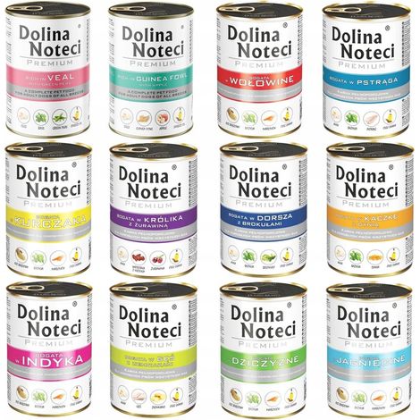 DOLINA NOTECI Premium Mix of Flavors Nassfutter für Hunde, 12 x 400 g, getreidefrei