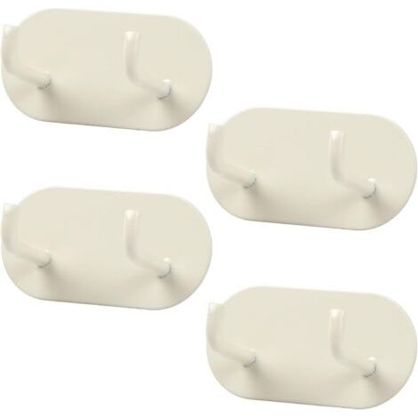 BUNTHAUS Stück selbstklebender Wandhaken, Badezimmer-Handtuchhalter, Handtuchhaken aus Metall, Badezimmerhaken ohne Bohren für Badezimmer, Schlafzimmer, Küche (Creme) (1/5)