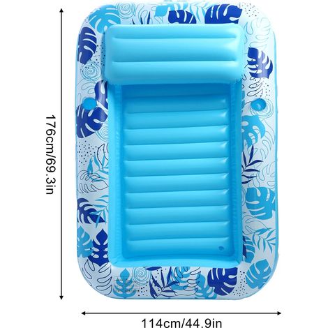 Tapis de bain gonflable pour piscine, chaise longue, tapis de bain quatre en un (1/2)