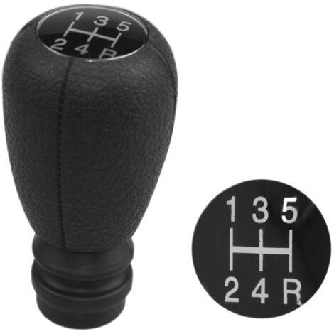 Sollbry Pommeau de levier de vitesse à 5 vitesses pour voiture, compatible avec Peugeot Citroën Xsara (3,27 pouces, noir) (1/4)