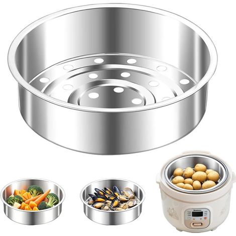 Panier Vapeur en Acier Inoxydable 304,Panier Vapeur Épais pour Cuiseur à Riz,Sécurité ne se Décolore Pas,pour Viande, Légumes, Aliments (1/5)