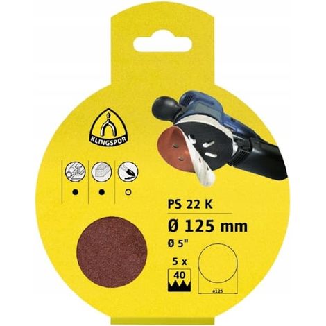 DISCOS DE LIJA 125 mm P120 VELCRO 5 uds. (1/2)
