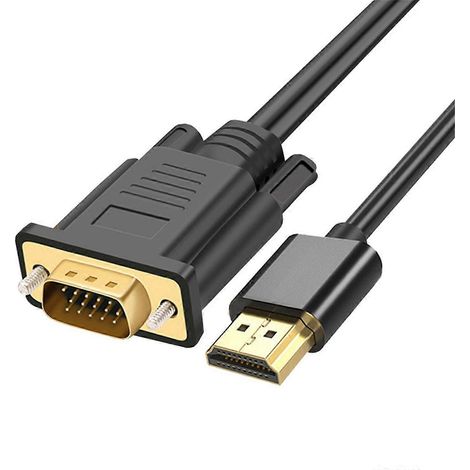 Câble convertisseur HDMI vers VGA 1080p plaqué or pour PC (1/5)