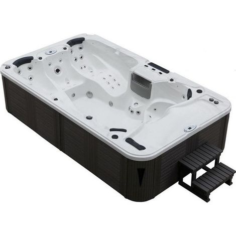 Bagno Italia Mini piscina cm 380x230x93 cm per 7 persone 79 idrogetti minipiscina con riscaldatore (1/4)