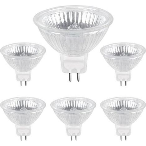 Ampoule Halogene GU5.3 50W 220V, 680lm Blanc Chaud 2700K Dimmable, Ampoule Spot Halogène MR16, pack de 6 (1/5)