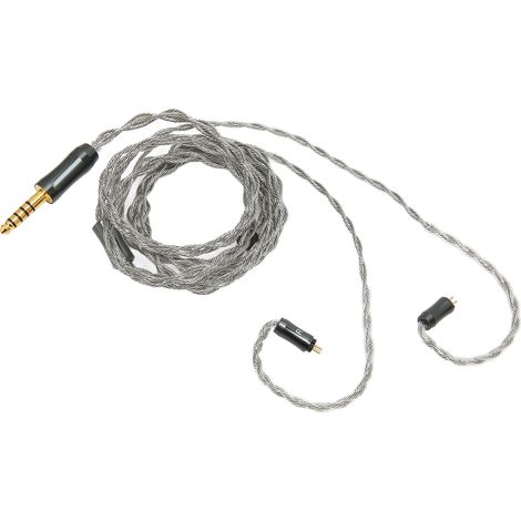 Câble de remplacement pour écouteurs, 4 conducteurs en cuivre plaqué argent, symétrique, avec prise jack 4,4 mm, 1,2 m (3,9 pi) (1/5)