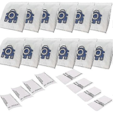 12 Staubsaugerbeutel 8 filtres compatibles avec HyClean Miele GN 3D 10408410 Classic C1 Efficiency js (1/5)