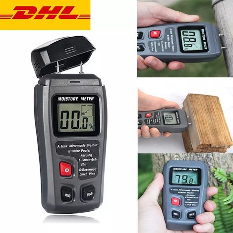 Nouvel appareil de mesure d'humidité pour le bois, la maçonnerie, les murs et les bâtiments, avec écran LCD. (1/5)