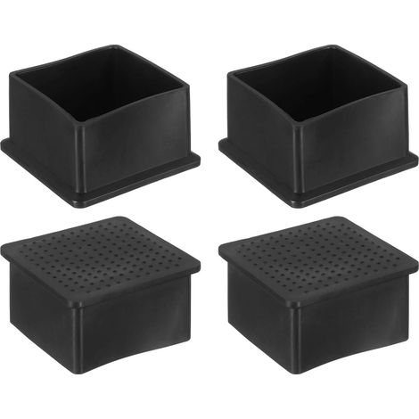 4pcs Embouts de Pied de Meuble en Plastique 50x50mm Noir (1/5)