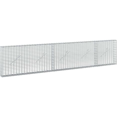 Gabione mit 3,5 mm Draht und 5x2,5 cm Maschen 250x10x50 cm vidaXL (1/5)