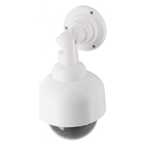 Caméra factice extérieure dôme - Blanc - LED Bleue - Chacon