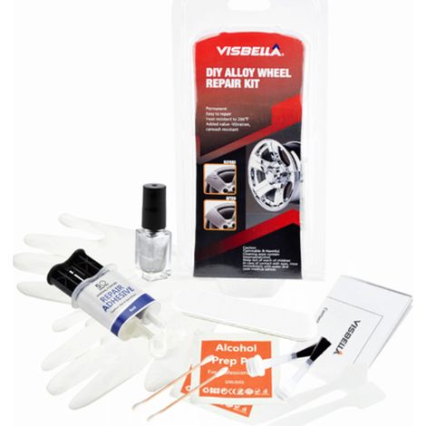 KIT RIPARAZIONE RIPARA RITOCCO CERCHI IN LEGA AUTO MOTO RECUPERO GRAFFI 744 VISB