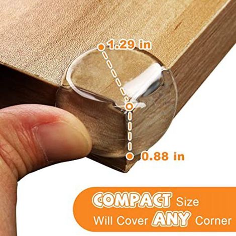 Retail pack of 10 round table corner protectors, silicone round corner protectors to prevent bumps and knocks. (1/5)