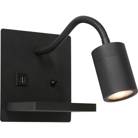 Aplique de pared - negro - Upround - plástico metal - lámpara de (1/4)