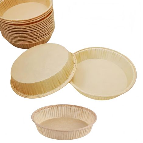 Lot de 100 moules à tarte, diamètre 92mm, hauteur 23mm, antiadhésif, four et micro-ondes, pâtisserie (1/5)