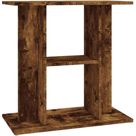 Support pour aquarium, chêne fumé, 60 x 30 x 60 cm, bois composite (1/5)