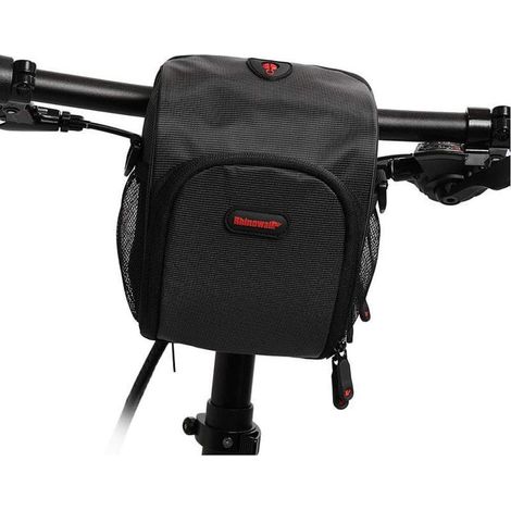 Vélo Poignée Avant Sac Vélo Guidon Tube Avant Panier Panier Sacoche Multifonctionnel Sac À Bandoulière Support de Téléphone avec Housse De Pluie Équipement Cyclisme Paquet noir 1.8L (1/5)