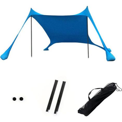 Tente de plage extérieure, abri solaire pour camping, parasol une personne, imperméable et coupe-vent, UPF50+, portable pour la fami (1/5)