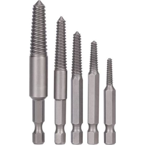Broken Screw Extractor - XUY - 5 Pcs - Hardened Steel - High Hardness - High Toughness (1/4)