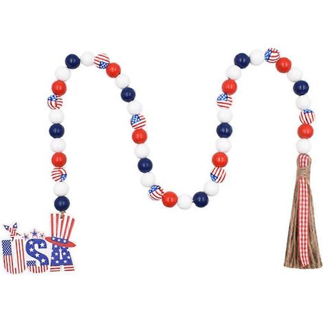 Guirlande de perles en bois pour la fête de l'indépendance (4 pièces) (1/5)