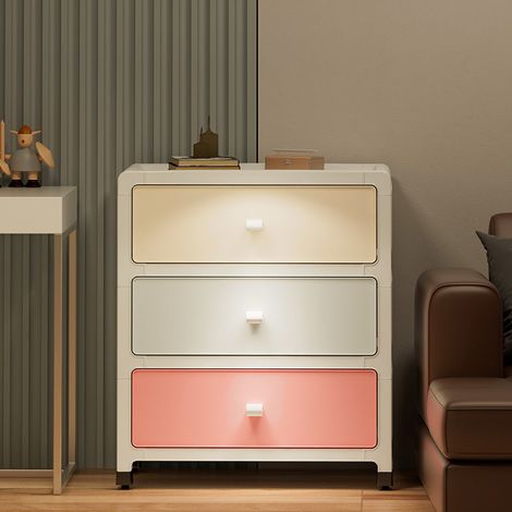 Armoire de rangement multicouche épaisse, 35 cm de large, boîte de rangement ménager, armoire de rangement en plastique style tiroir à sous-vêtements, armoire à goûter, 35 cm de large, rangement en fo (1/5)