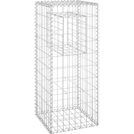 vidaXL Poteau à panier de gabion 40x40x100 cm Fer