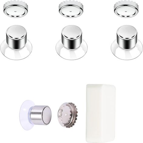 Juego de 3 jaboneras magnéticas – acero inoxidable, no requiere taladrar, drenaje eficiente – baño/cocina