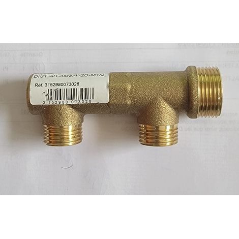 Collecteur M3/4 - 2 M 1/2 2 Directions WATT 007302