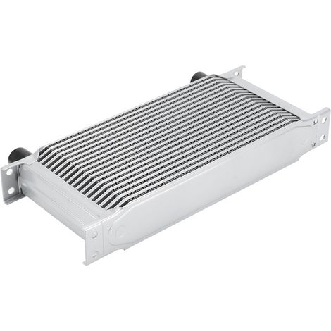 Radiateur de refroidissement d'huile moteur de style britannique à 19 rangées, couleur argent (1/5)