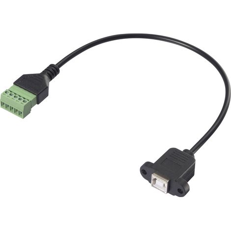 Renkforce USB 2.0 Adapterkabel [1x USB 2.0 Buchse B - 1x Klemmanschluss] RF-6443972 30 cm PVC-Mantel