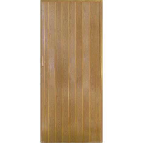 Porta a Soffietto in PVC Noce con Maniglia Riducibile (1/4)