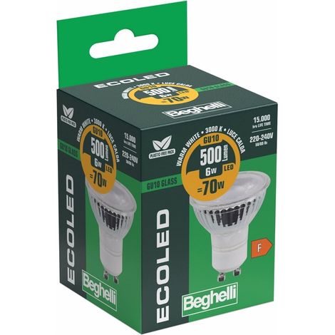 FARETTO GLASS GU10 6W 30G 500LM 3000K