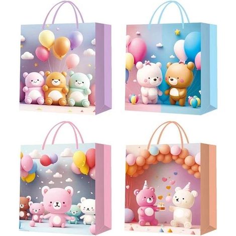 Sac cadeau ours en peluche M